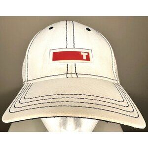 True Linkswear Golf Hat Cap L/XL 6 Panel White Embroidered Fitted A-Flex
